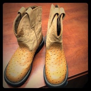 Ostrich Fat Baby Ariat Boots